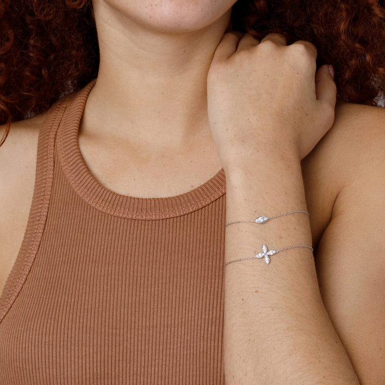 Lab Grown Diamond Flower Bracelet