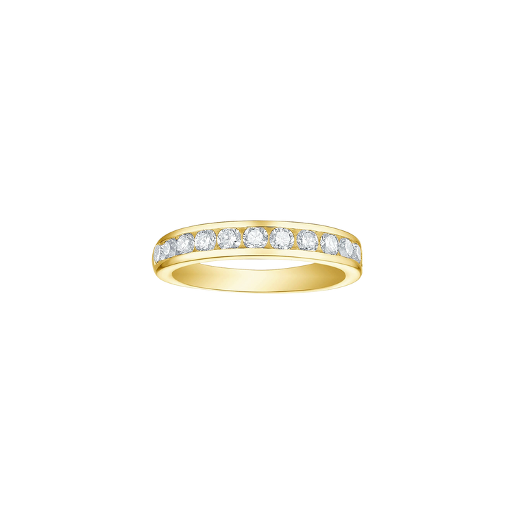 Lab Grown Diamond Channel Set Half Eternity Band