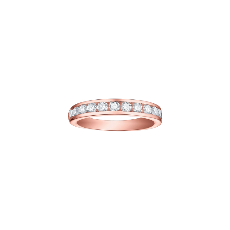 Lab Grown Diamond Channel Set Half Eternity Band