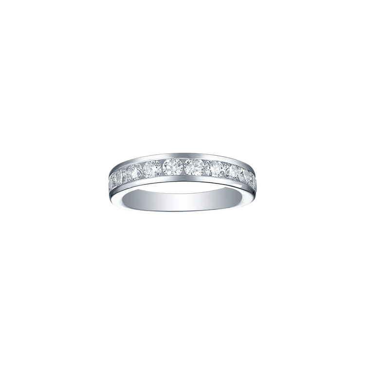 Lab Grown Diamond Channel Set Half Eternity Band