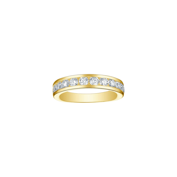 Lab Grown Diamond Channel Set Half Eternity Band