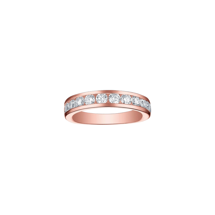 Lab Grown Diamond Channel Set Half Eternity Band