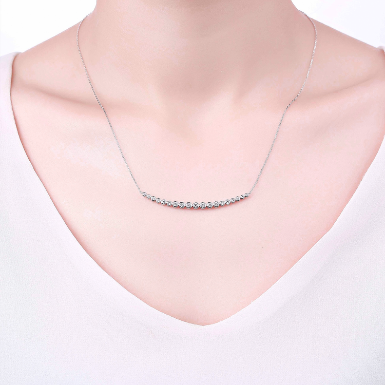 Lab Grown Diamond Smile Necklace