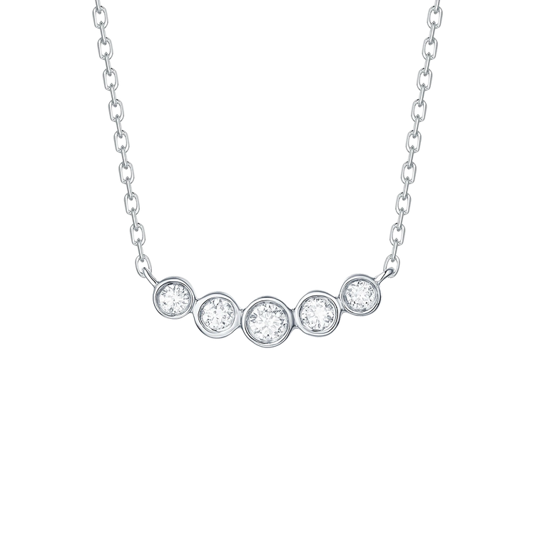 Lab Grown Diamond Petite Smile Necklace