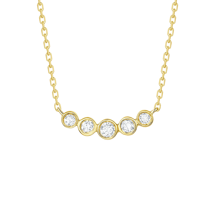 Lab Grown Diamond Petite Smile Necklace