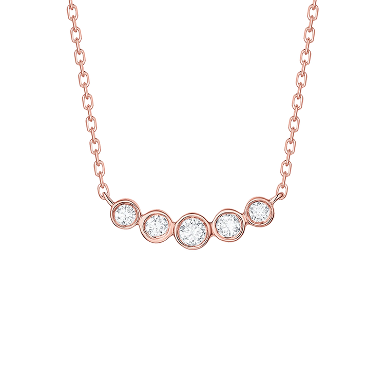 Lab Grown Diamond Petite Smile Necklace