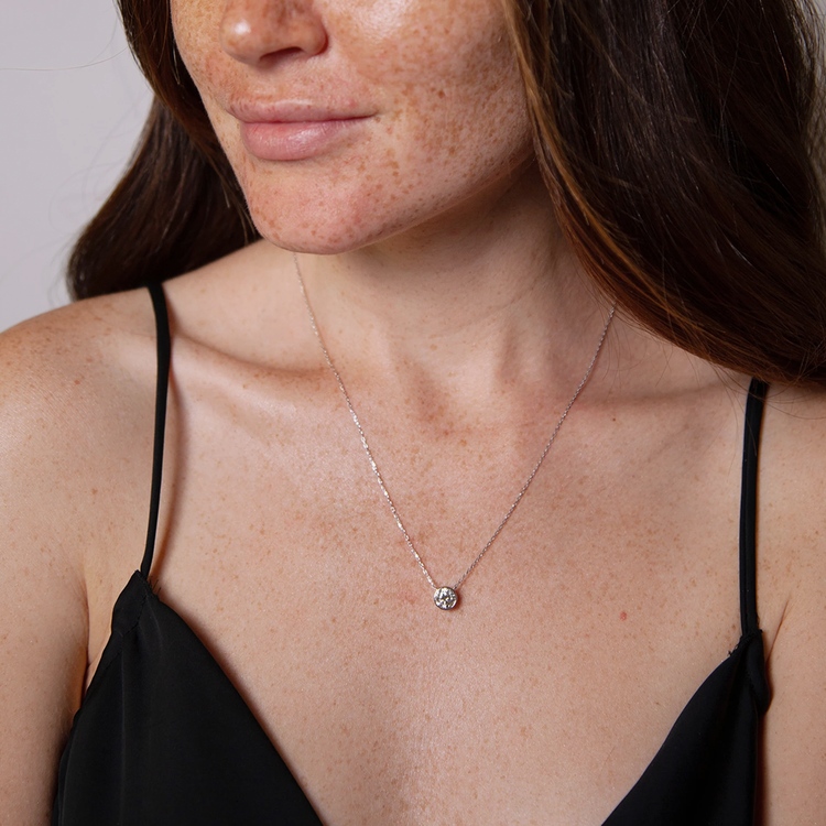 Lab Grown Diamond Bezel Set Solitaire Necklace