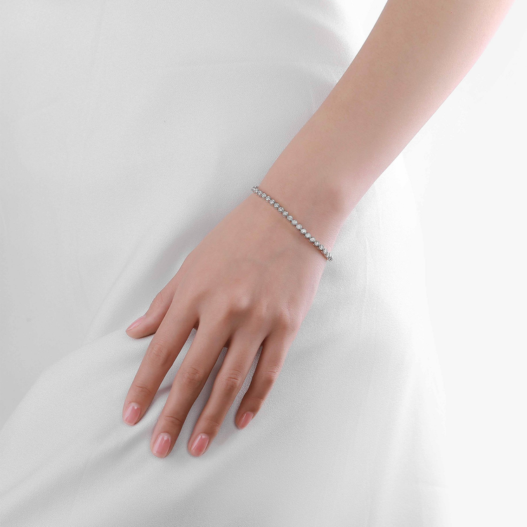 Lab Grown Diamond Bezel Set Tennis Bracelet