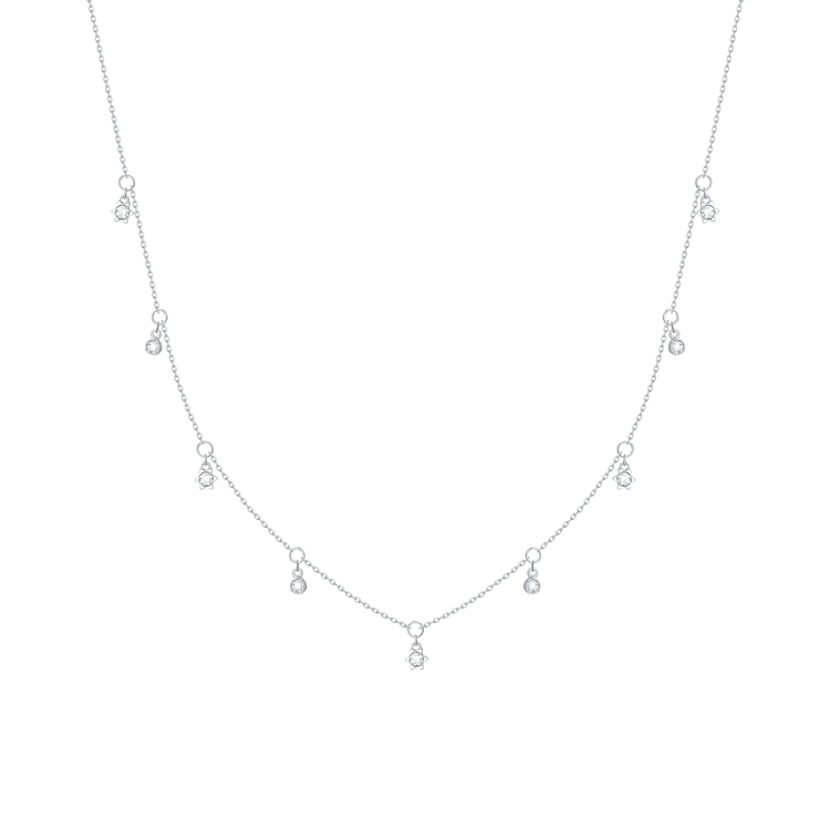 Lab Grown Diamond Circle & Star Necklace