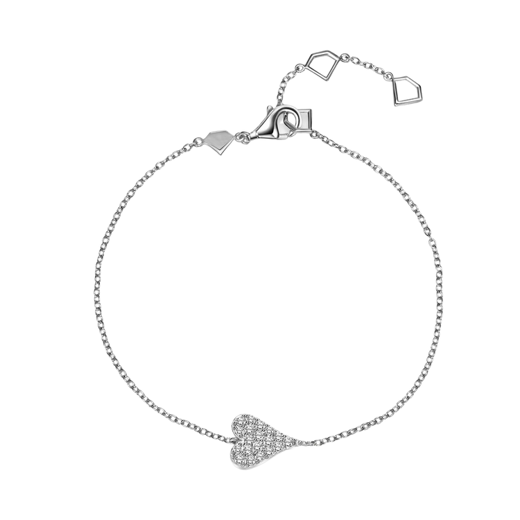 Lab Grown Diamond Sideways Heart Bracelet