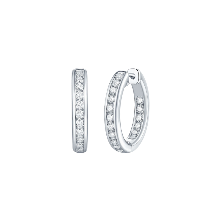 Lab Grown Diamond Channel Inside-Out Hoops