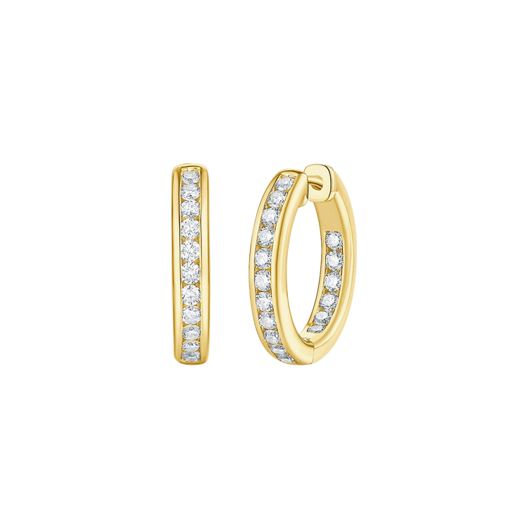 Lab Grown Diamond Channel Inside-Out Hoops