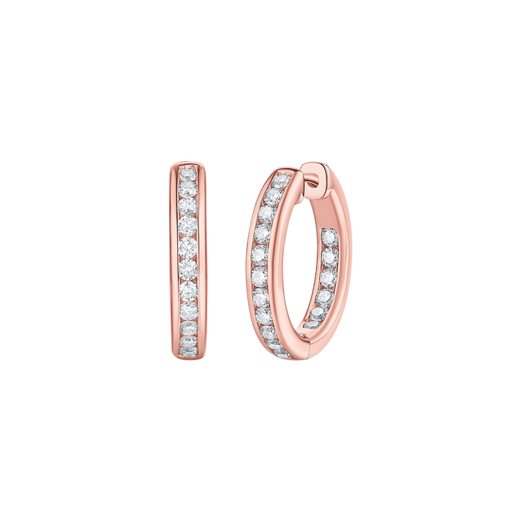 Lab Grown Diamond Channel Inside-Out Hoops