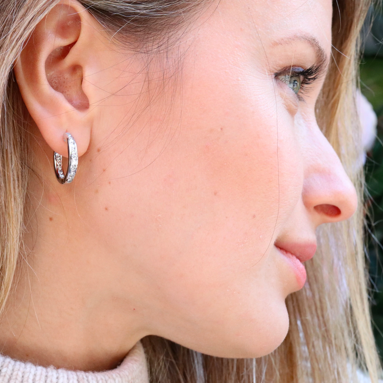 Lab Grown Diamond Channel Inside-Out Hoops