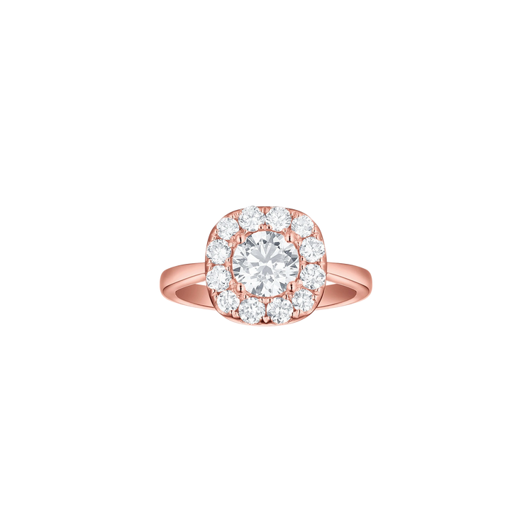 Lab Grown Diamond Cushion Halo Engagement Ring