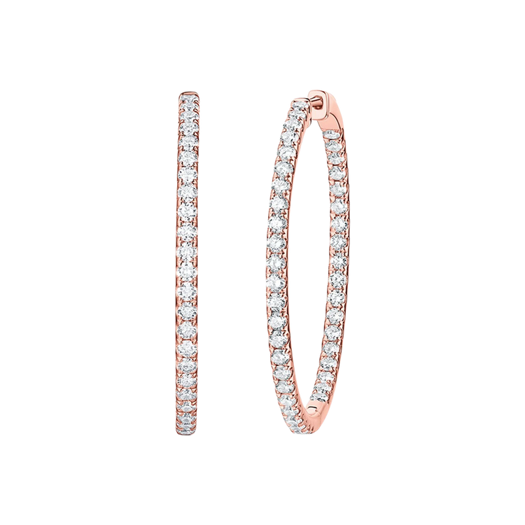 Lab Grown Diamond Classic Inside-Out Hoops