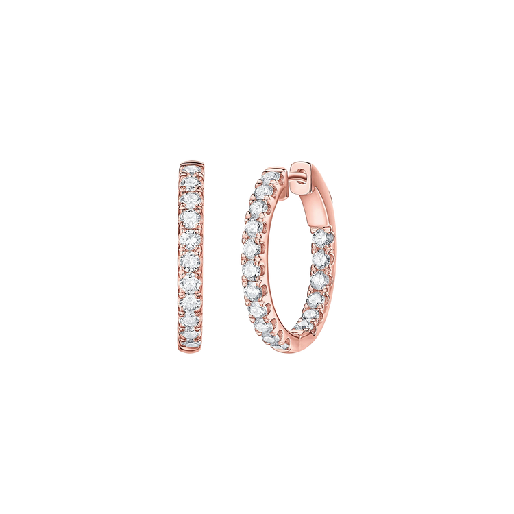 Lab Grown Diamond Classic Inside-Out Hoops