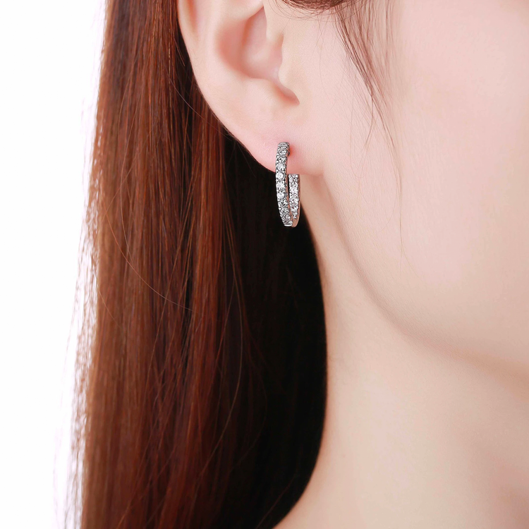 Lab Grown Diamond Classic Inside-Out Hoops