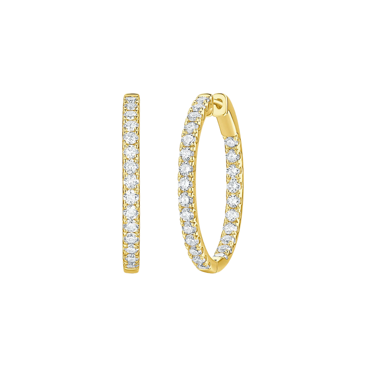 Lab Grown Diamond Classic Inside-Out Hoops