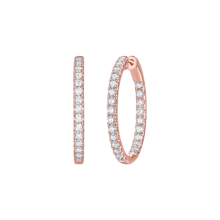 Lab Grown Diamond Classic Inside-Out Hoops