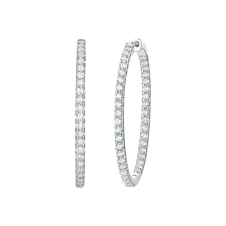 Lab Grown Diamond Classic Inside-Out Hoops