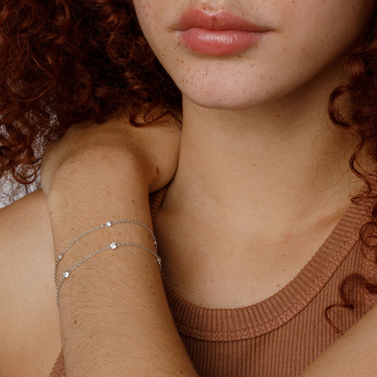 Lab Grown Diamond Bezel Station Bracelet