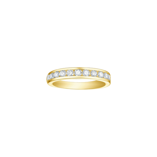 Lab Grown Diamond Channel Set Half Eternity Band