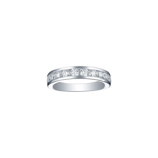 Lab Grown Diamond Channel Set Half Eternity Band