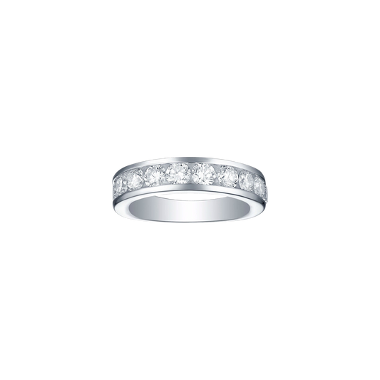 Lab Grown Diamond Channel Set Half Eternity Band