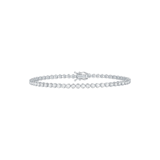 Lab Grown Diamond Bezel Set Tennis Bracelet