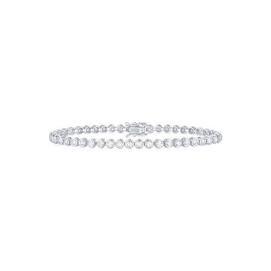 Lab Grown Diamond Bezel Set Tennis Bracelet