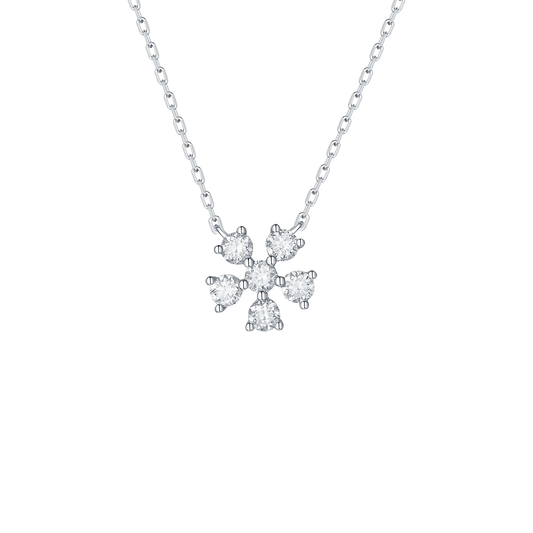 Lab Grown Diamond Flower Necklace