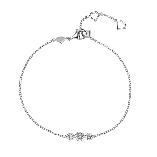 Lab Grown Diamond Three-Stone Bracelet