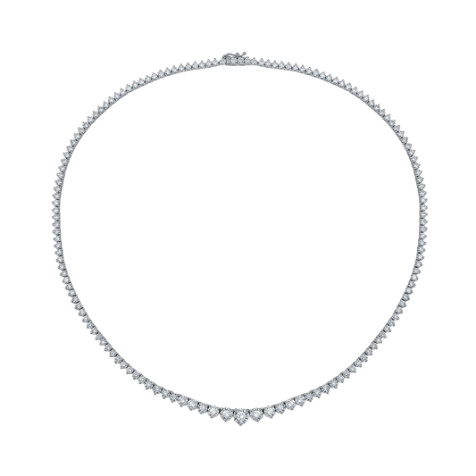 Lab Grown Diamond Graduated Line Necklace