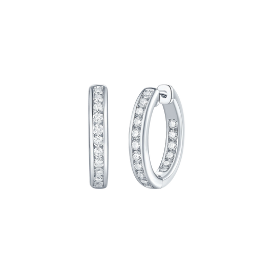 Lab Grown Diamond Channel Inside-Out Hoops