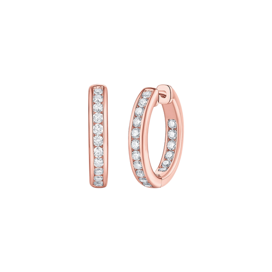 Lab Grown Diamond Channel Inside-Out Hoops