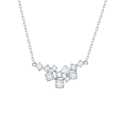 Lab Grown Diamond Cluster Necklace