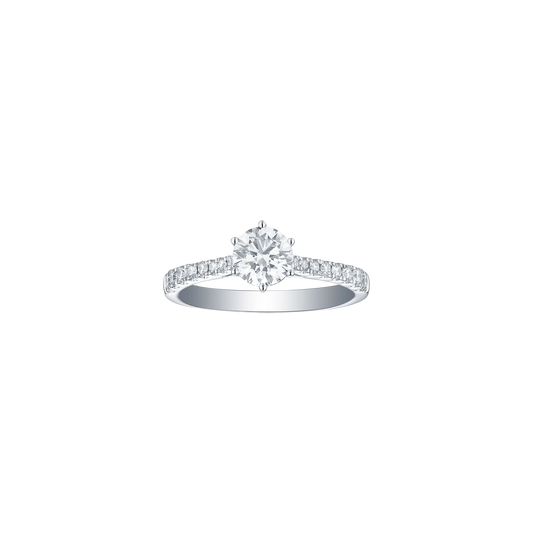 Lab Grown Diamond Classic Pavé Engagement Ring