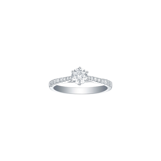 Lab Grown Diamond Classic Pavé Engagement Ring