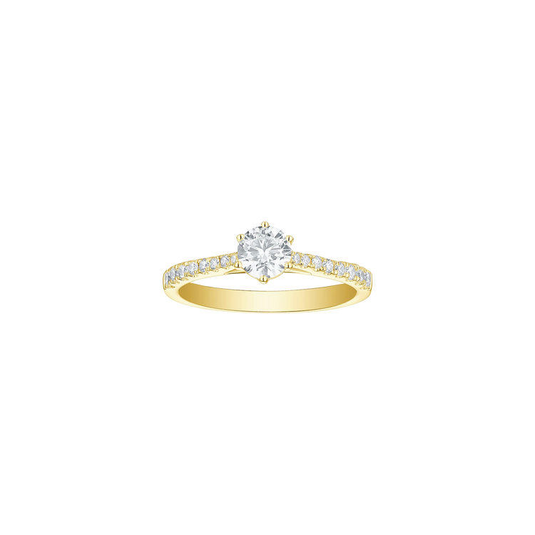 Lab Grown Diamond Classic Pavé Engagement Ring