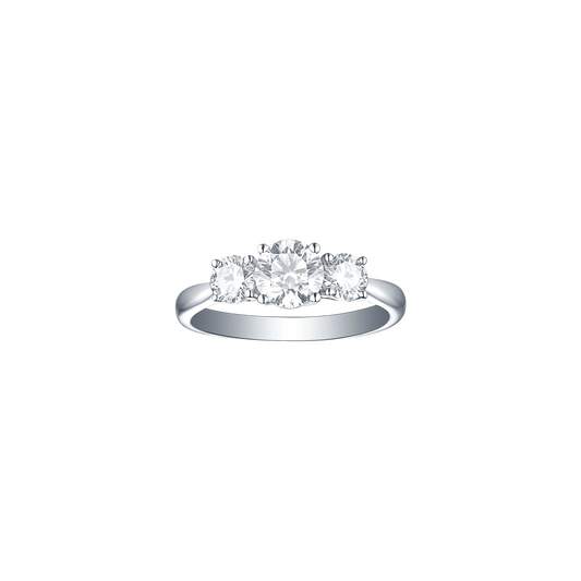 Lab Grown Diamond Three Stone Engagement Ring