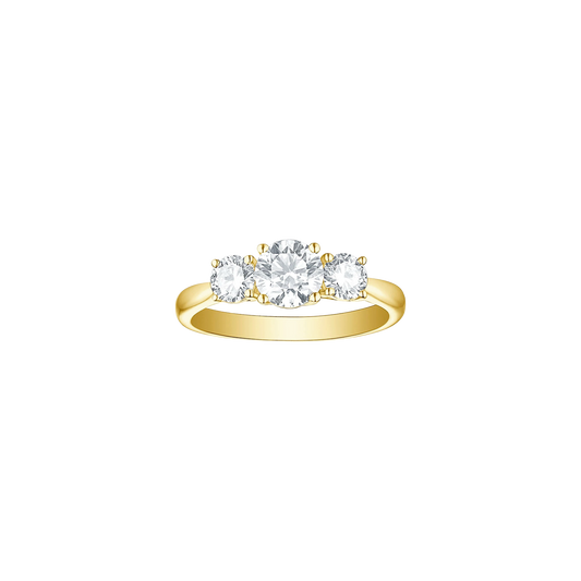 Lab Grown Diamond Three Stone Engagement Ring