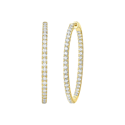 Lab Grown Diamond Classic Inside-Out Hoops