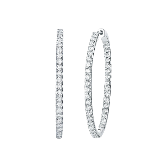 Lab Grown Diamond Classic Inside-Out Hoops